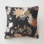 coussin déhoussable 45 x 45 cm velours de coton imprimé hazel