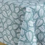 Nappe rectangle 140 x 240 cm microfibre imprimee divany Petrole