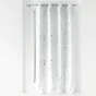 Lot de 2 Rideaux a oeillets 140 x 260 cm polyester métallisé Bloomy Blanc/Argent
