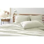 Taie d'oreiller brodée en gaze de coton 50 x 70 cm Gaïa Boho Vert clair