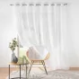 voilage grande largeur 300 x 240 cm voile sablé Lissea Blanc