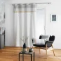 Rideau 100% coton a oeillets 140 x 240 cm à pompons Iliade