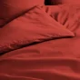 Housse de Couette Brique en Percale de Coton - Douceur et Élégance 240 x 220 cm