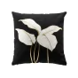 Coussin dehoussable 45 x 45 cm coton imprime or Jill