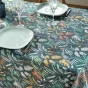 Nappe rectangle 145 x 240 cm polyester imprime stylis Bleu