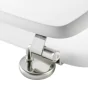 Abattant wc charnieres metal 37.5 x 46 cm mdf imprime kelly Blanc