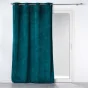 Rideau à oeillets 140 x 260 cm velours côtelé Casual Pétrole