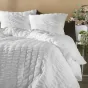 Parure  240 x 220 cm microfibre plisseé + 2 taies Plissia