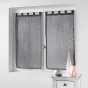 Paire droite passants 2 x 90 x 90 cm voile sable applique filiane Anthracite