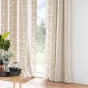Rideau déco 135 x 260 cm en velours devoré Geolina Naturel