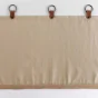 Voilage à anneau 140 x 240 cm en polycoton sablé + jute Leana Beige