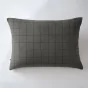 Taie d'oreiller gaze de coton tissée  50 x 70 cm Gaia Match Anthracite