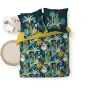 Pack parure de couette guinea vert 240 x 220 cm + drap housse 140 x 190 x 30 cm Pétrole