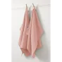 Lot de 2 essuie-mains gaze de coton 50 x 70 cm gaïa rose pêche Rose