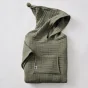 poncho enfant mixte 2/5 ans gaze de coton unie gaïa romarin