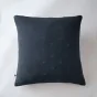 Taie d'oreiller brodée en gaze de coton 60 x 60 cm Gaïa Boho Bleu marine