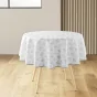 Nappe ronde (0) 180 cm polyester imprime kalini Gris