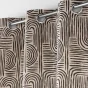 Lot de 2 Rideaux a oeillets 140 x 240 cm polycoton imprimé Pandore Noir