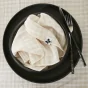 lot de 3 serviettes 40 x 40 cm gaze de coton tissée teinte vickie pampa