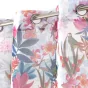 Voilage a oeillets 140 x 240 cm voile sablé imprimé exotic Paradise Blanc