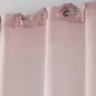 Voilage a nouettes 140 x 240 cm voile tissé Charlotte Rose