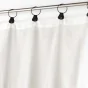Voilage effet lin à anneaux 140 x 240 cm Linka Blanc