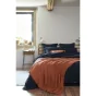 Plaid à franges en gaze de coton 180 x 220 cm Gaia terracotta