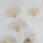 Voilage a oeillets 140 x 240 cm voile sable imprime metallise ginkgold