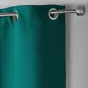 Lot de 2 rideaux occultant a oeillets 135 x 240 cm uni Emeraude