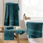 2 gants de toilette 15 x 21 cm eponge unie elegance Bleu