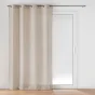 Voilage à Œillets Grande Hauteur - 140 x 280 cm - Effet Lin Tissé Cloris Taupe