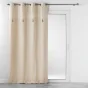 Rideau Tamisant Rafina doré - 140 x 240 cm, Coton avec Pompons