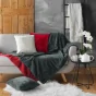 Plaid 180 x 220 cm imitation fourrure Caresse Rouge