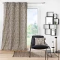 Lot de 2 Rideaux a oeillets 140 x 240 cm polycoton imprimé Pandore Noir