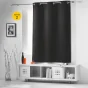 Lot de 2 Rideaux 140 x 180 cm occultant uni occult Charbon