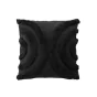 Coussin dehoussable 40 x 40 cm polycoton tufte Zita Noir
