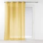 Lot de 2 Voilages à oeillets 140 x 240 cm liseré blanc Louise Jaune