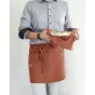 Tablier gaze de coton 45 x 80 cm gaia terracotta Orange