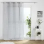 Panneau a oeillets 140 x 240 cm tisse fantaisie karrona Gris