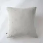 Taie d'oreiller brodée en gaze de coton 60 x 60 cm Gaïa Boho Gris