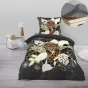 Pack parure de couette enfant  Félina 140 x 200 cm + drap housse 90 x 190 x 30 Gris