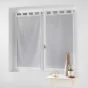 Paire droite passants 2 x 60 x 120 cm voile sable applique dalya Blanc