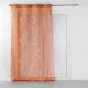 Voilage à oeillets 140 x 240 cm imprimé métallisé Belflor Terracotta/Or