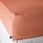 Drap-housse Lysandre 140 x 190 cm – Terracotta – 100% Lyocell 135 g/m²