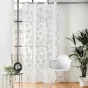 Panneau a oeillets 140 x 280 cm voile sable imprime metallise lison Argent