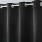 Rideau thermique phonique 140 x 260 cm 100% occultant/velours relief shadow Noir