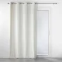 Lot de 4 Rideaux Occultants à Œillets - 140 x 240 cm - Velours relief Naturel