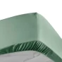 Drap housse queen size 160 x 200 cm bonnet 30 cm percale de coton 78 fils Tilleul