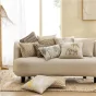Coussin déhoussable 45 x 45 cm – Polycoton imprimé métallisé Willo