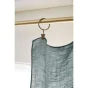 Rideau ajustable + 8 anneaux pince 140 x 270 cm lin lavé français luxe soline Ardoise